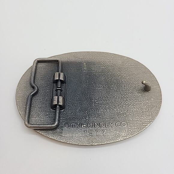 Vintage 1977 "Jack" Western Style Ornate Oval Brass Belt Buckle The Kinney Co - Picture 4 of 4